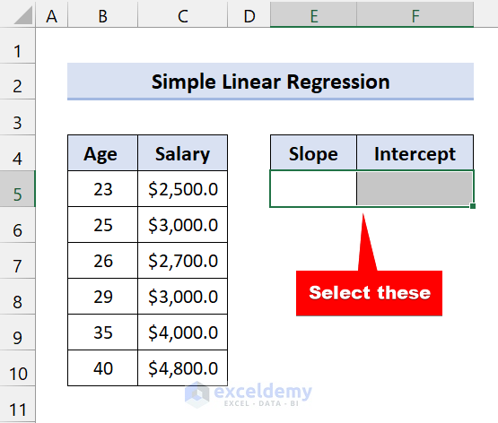 select range of cells