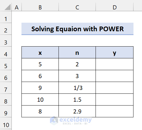 Simple Math Problem Using POWER Function