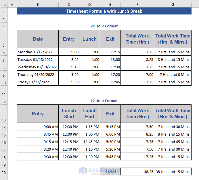 Excel Timesheet Formula With Lunch Break 3 Examples ExcelDemy excel-timesheet-formula-with-lunch-break-3-examples-exceldemy