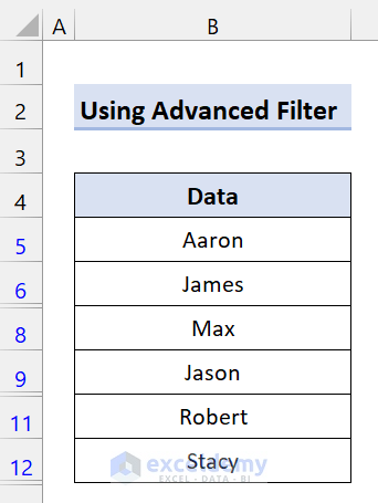 Filter for Unique Values in a Column