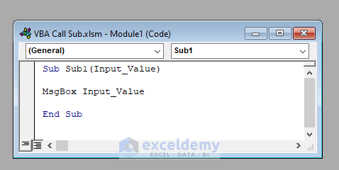 VBA Code to Call a Sub from Another Sub in Excel