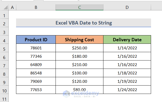 VBA Date to String conversion with FORMAT Function