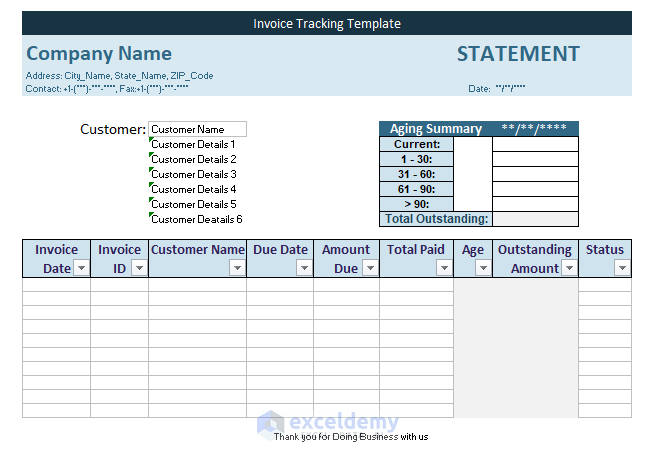 Full format-Excel Invoice Tracker