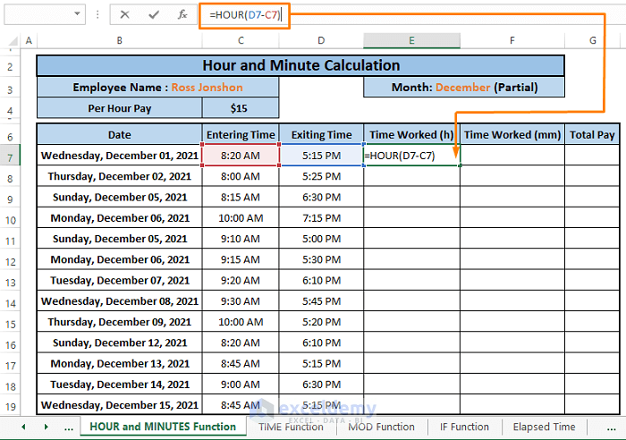 hours and minutes-How to Calculate Hours and Minutes for Payroll in Excel