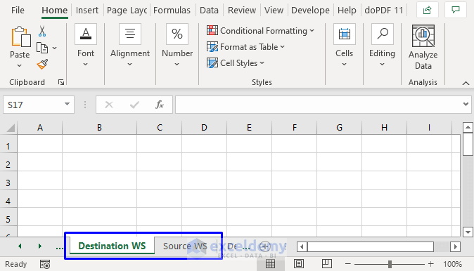 two sheets to link in excel with paste link
