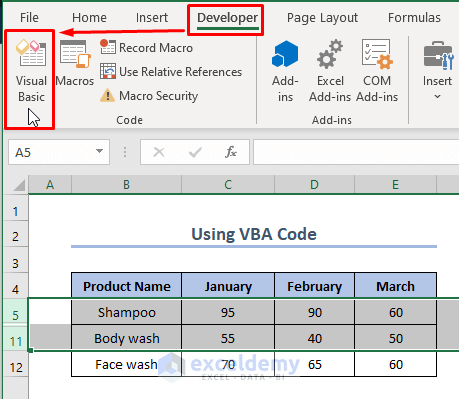 Unhide Rows Using VBA Code in Excel