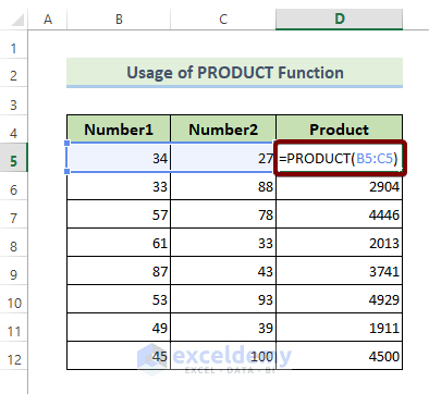 The PRODUCT Function: Mathematical Functions in Excel