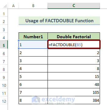 The FACTDOUBLE Function
