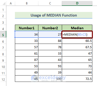 The MEDIAN Function