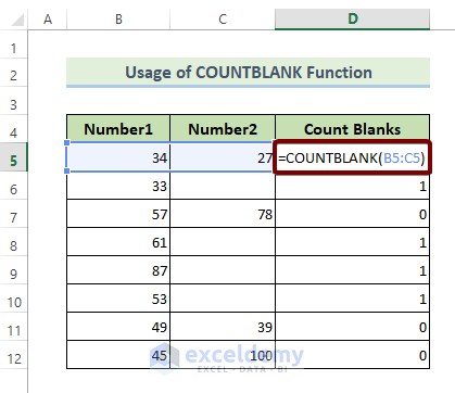 The COUNTBLANK Function: Mathematical Functions in Excel pdf