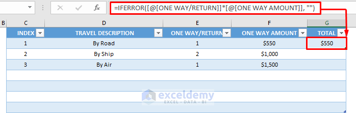 Demo Calculation of Creating Transport Bill Format in Excel