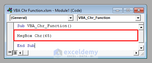 Quick View to Use the VBA Chr Function