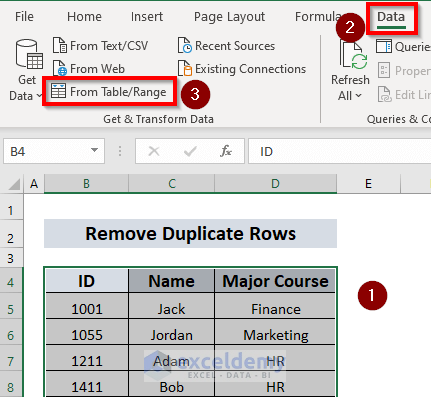 emove Duplicate Rows Except 1st Occurrence Using Power Query