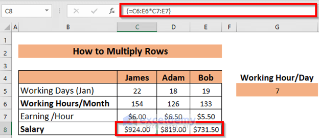 Multiply Rows in ARRAY