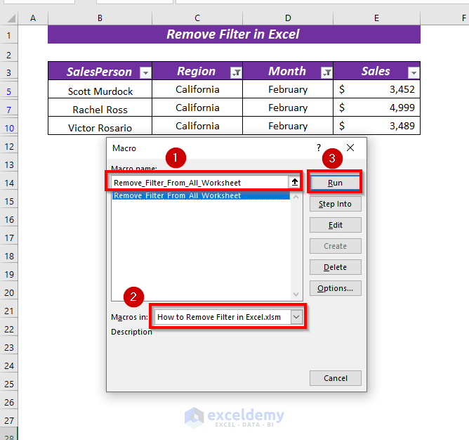 Using VBA to Remove Filters from All Worksheets of Current Workbook