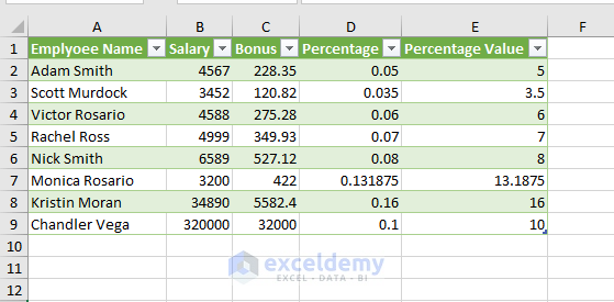 Using Power Query to Remove Percentage in Excel