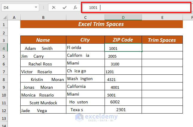 Using TRIM Function to Trim Spaces of Numeric ValuesUsing TRIM Function to Trim Spaces of Numeric Values