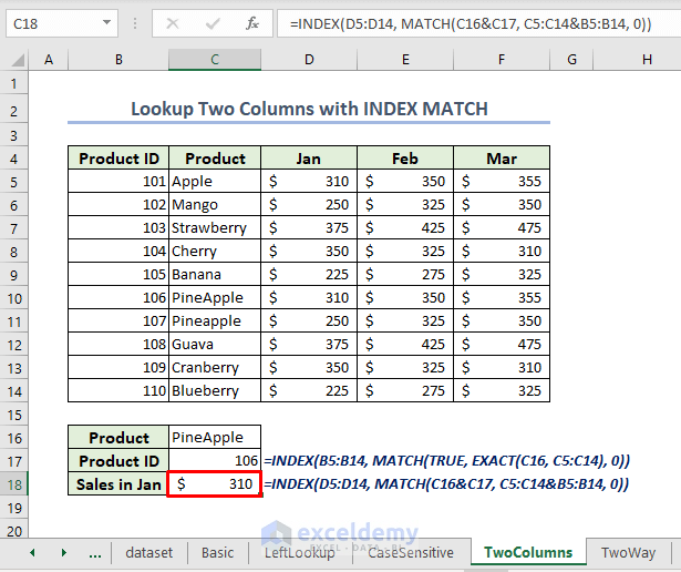 Lookup Two Columns