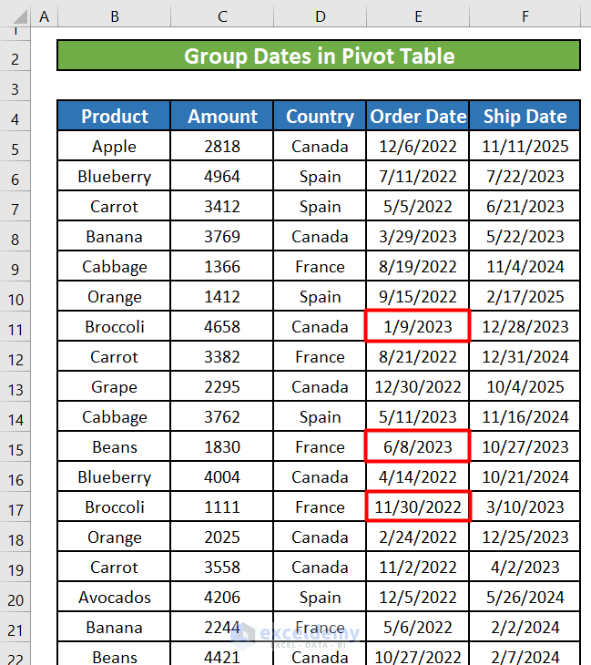 Corrected 3 Error Dates in Excel