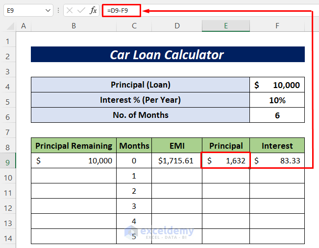 How to Make a Car Loan Calculator in Excel Sheet