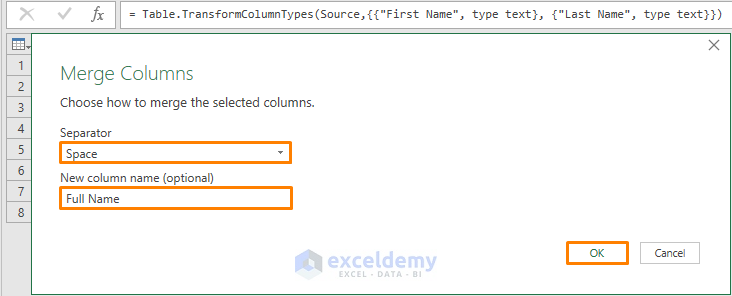 Combine Text Using Power Query