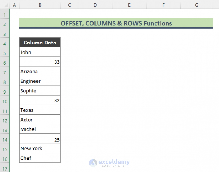 How to Convert Single Columns to Rows in Excel with Formulas