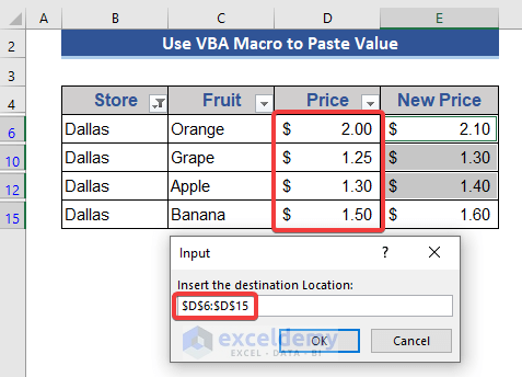 VBA Macro to Copy Paste with Filtered Cells in Excel