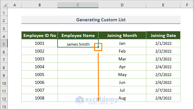 Excel AutoFill from List Generating Custom AutoFill List