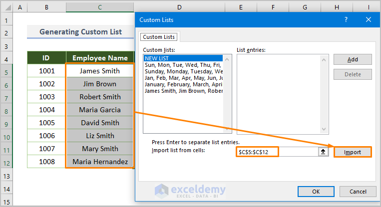 Excel AutoFill from List Generating Custom AutoFill List