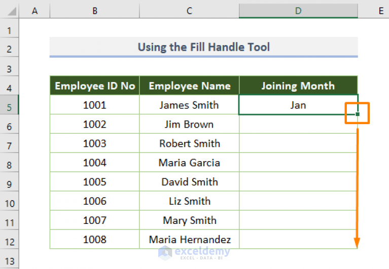 How To AutoFill From List In Excel 8 Quick Ways ExcelDemy