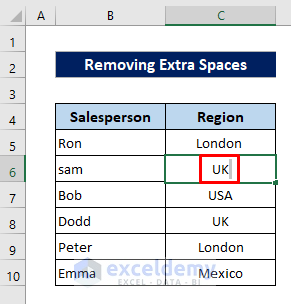 By Removing Extra Spaces Using Trim Function to Fix Remove Duplicates Not Working Problem