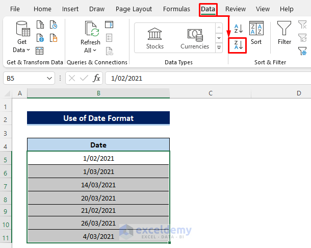 Using Date Format Or Text to Column Wizard for Date Sort Not Working in Excel