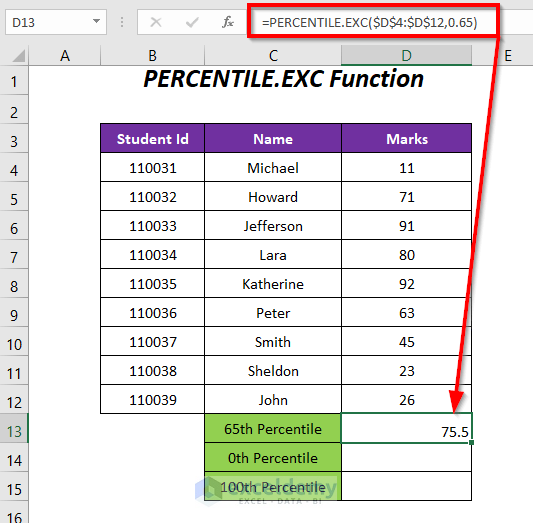 Percentile 95 Excel Tutoriel Excel Comment Calculer 95 Centile Dans Percentile 95 Excel Tutoriel Excel Comment Calculer 95 Centile Dans