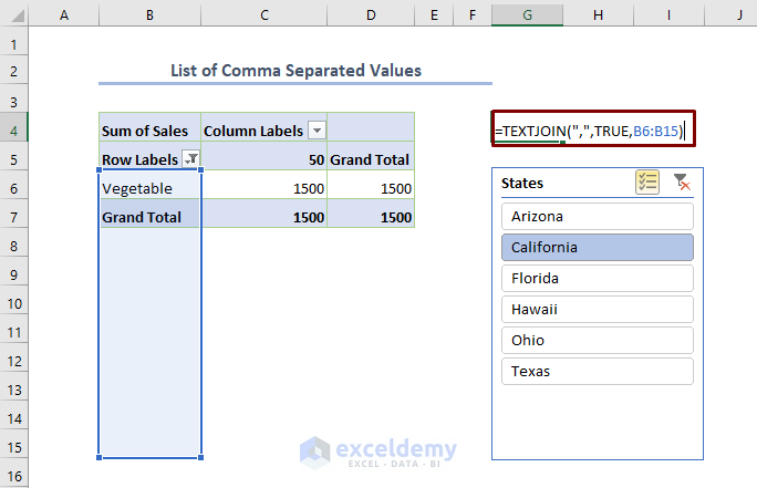 Filter Multiple Items Using Comma
