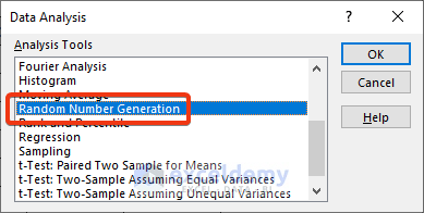 Add Analysis ToolPak to Generate Random Number