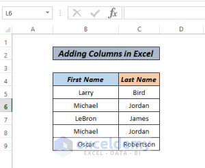 Combine Texts from Two Columns in Excel