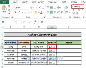 Adding two text columns with formatted cells