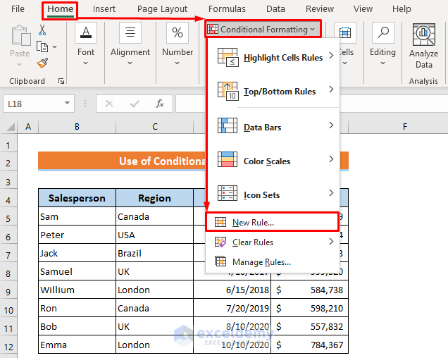 Conditional Formatting to Filter by Date in Excel