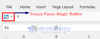 Lock 2 Columns Using Magic Freeze Button in Excel