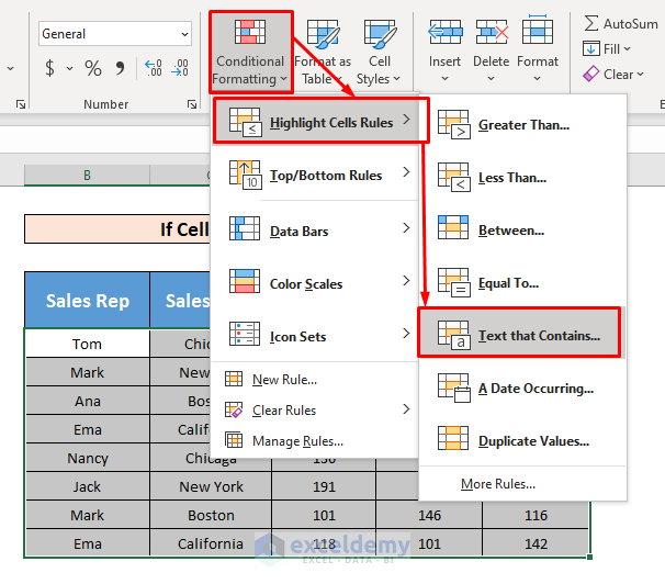Excel Highlight Cell If Cell Contains Specific Characters