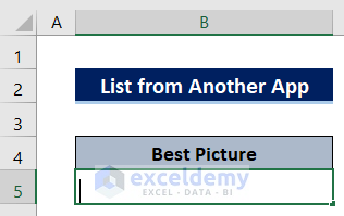 Paste a List in a Cell from Another App in Excel