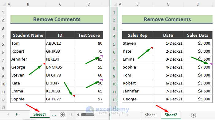 Use VBA to Delete All Comments from All Worksheet
