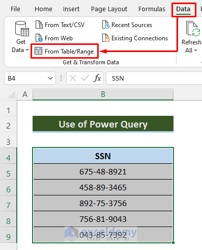Power Query Tool to Remove Dashes from SSN