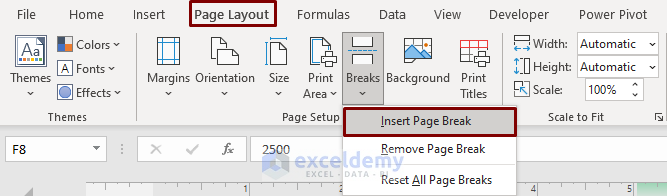 Method of Removing a Header from the Second Page