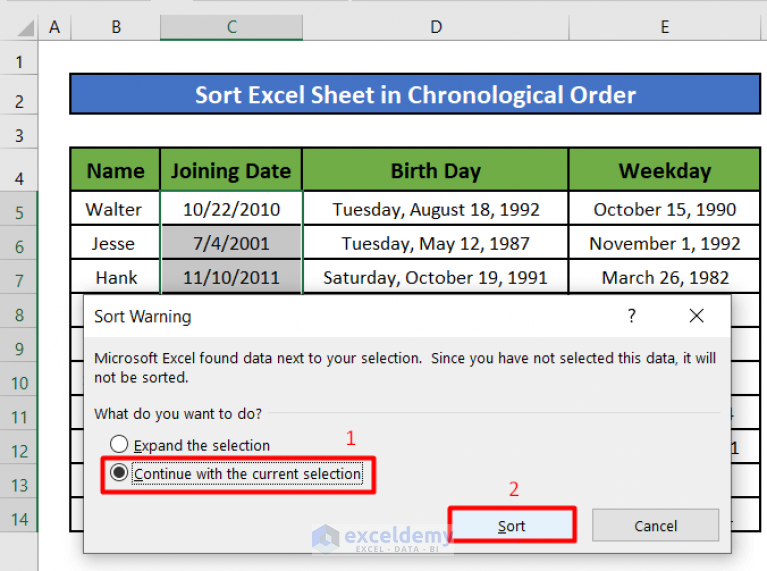 Excel Sort List By Date : Sort data in a range or table – RUWKHS