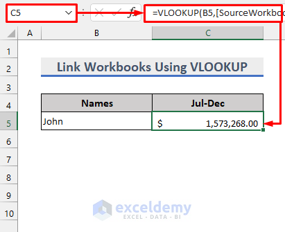 two workbooks linked using VLOOKUP