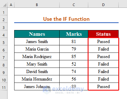 Use the IF Function to Apply ‘If Greater Than’