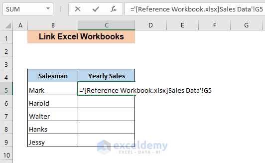 link Excel workbooks