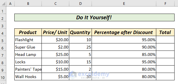 Multiply Columns in Excel