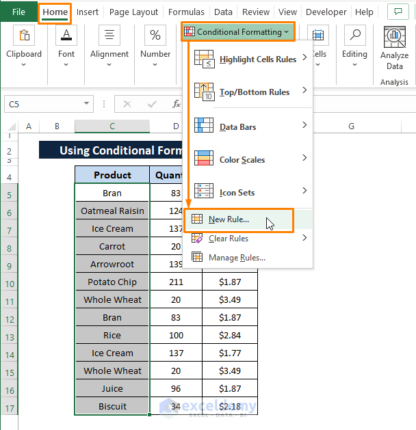 New rule conditional formatting-How to Remove Both Duplicates in Excel